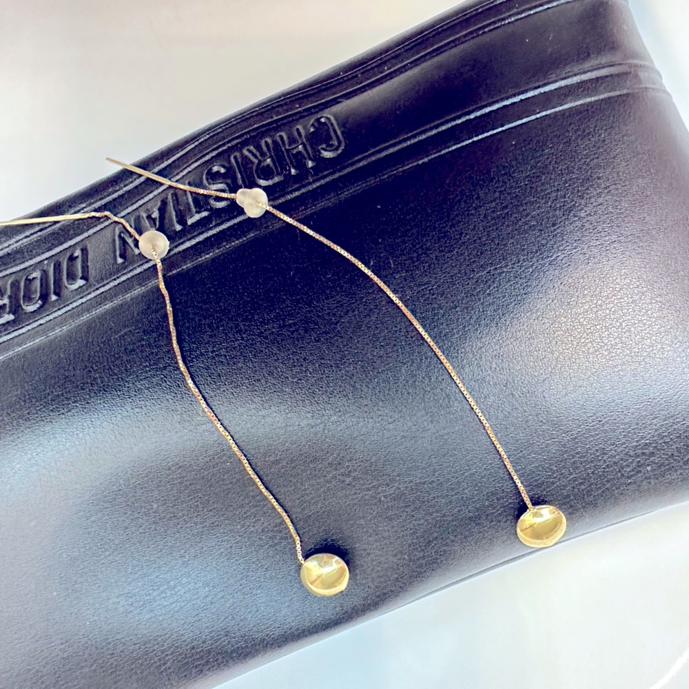 14k Gold Earrings 4.5 long